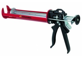 Pistolet pentru silicon, tija pistonului tratată, avansare regulată printr-un piston dublu, 380 ml, PSIL380