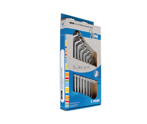 Set de chei inelare dublu cotite in cutie de carton 8 PIESE