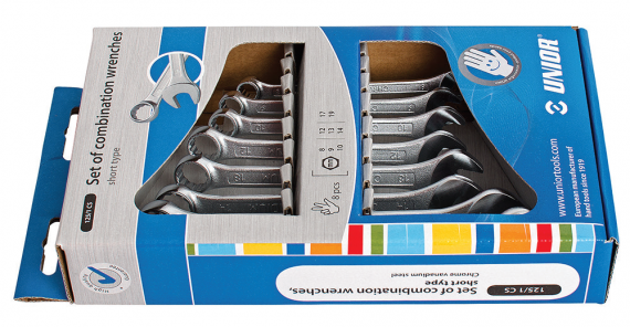Set de chei combinate scurte in cutie de carton 8 - 19 / 8
