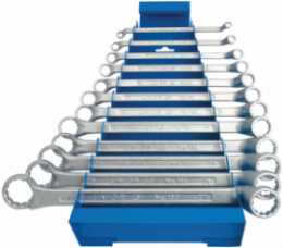 Set de chei inelare dublu cotite cu suport metalic 12 PIESE