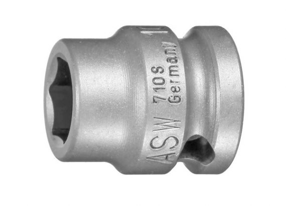 Capete chei tubulare de impact scurte cu pereti subtiri 3/8", dimensiune 10 mm
