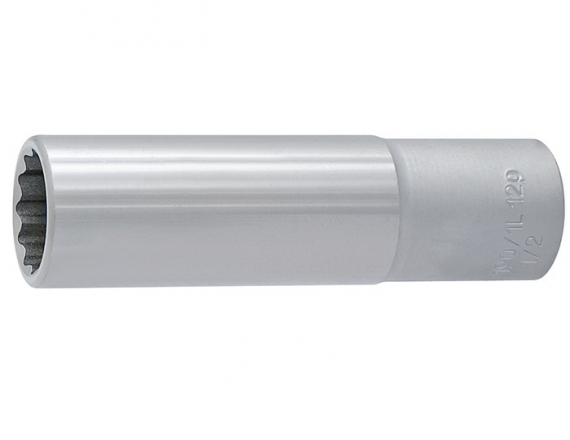 Cap cheie tubulara varianta lunga 1/2" cu 12 laturi, dimensiune 22 mm