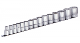 Set de capete chei tubulare 1/2", pe sina