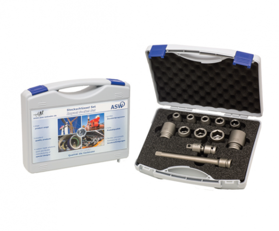 Trusa capete chei tubulare de impact 1/2” / 12 piese