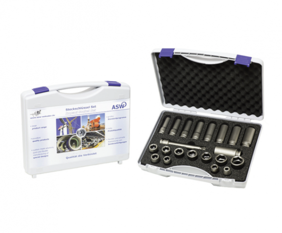 Trusa capete chei tubulare de impact 1/2” / 21 piese