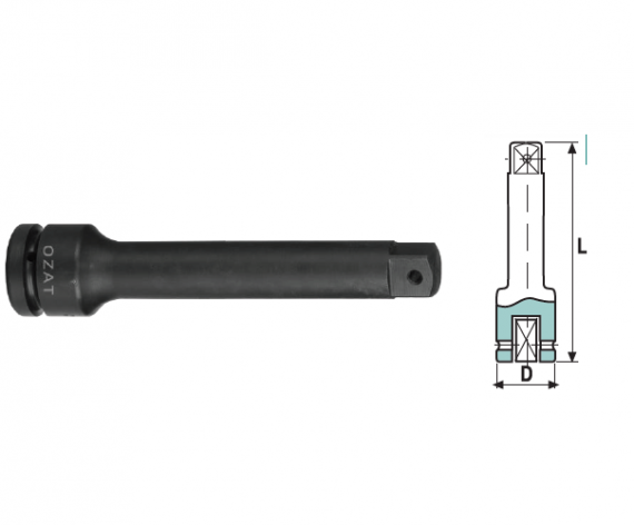 Prelungitor de impact 3/4" 3/4", lungime 325 mm