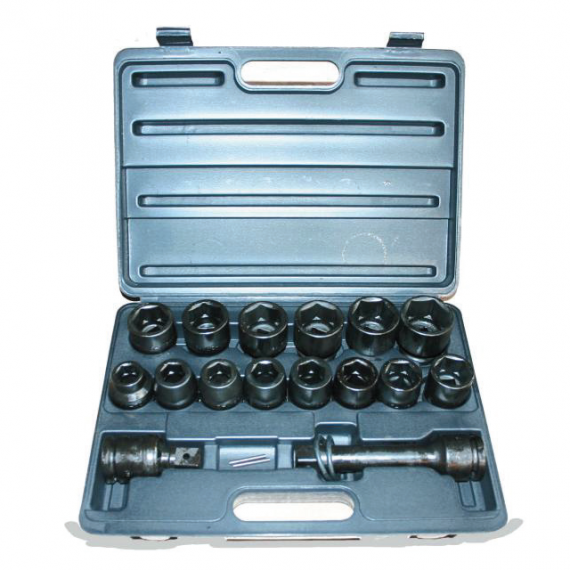 Trusa capete tubulare de impact scurte 1/2" 11-27 mm/16 piese