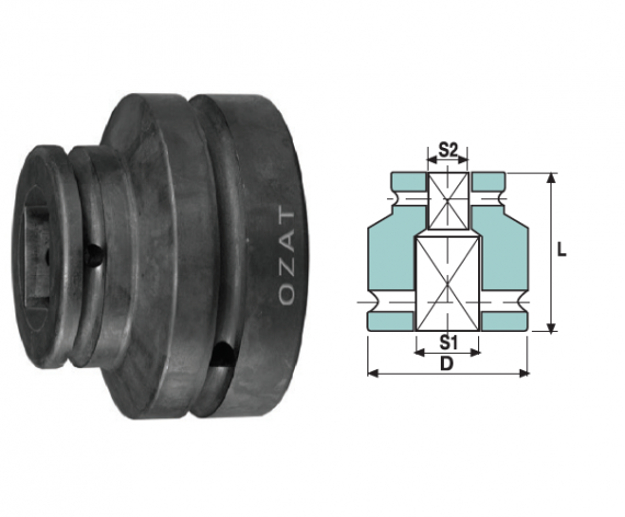 Adaptor de impact mama-mama 1" 3/4"