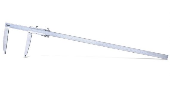 Subler mecanic de exterior-interior, cu varfuri lungi si reglaj fin, scala 0-1000 mm