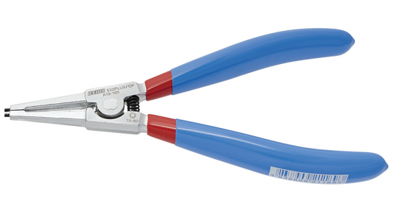 Cleste inel de siguranta, exterior, varfuri drepte, lungime 140 mm