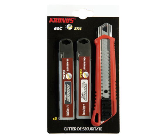 Cutter KRONUS 160 mm cu set 10 lame schimb pentru cutter C60 si set 10 lame schimb pentru cutter SK4