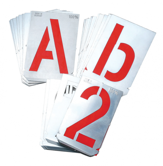 Set sabloane litere a-z  (26 piese) 25 mm