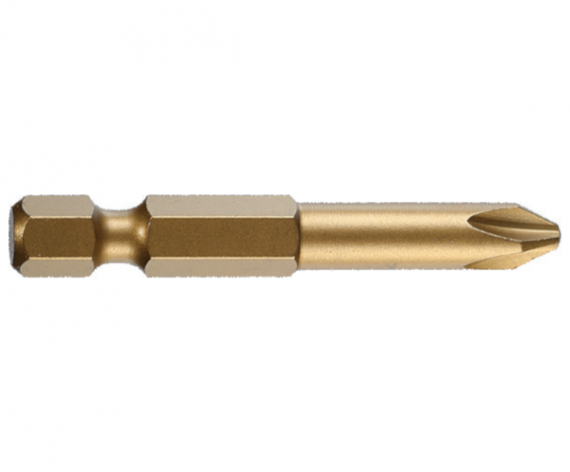 Bit TORSION TiN CVD 1/4" DIN/ISO 1173 - Forma E 6,3 - profil Phillips PH 1