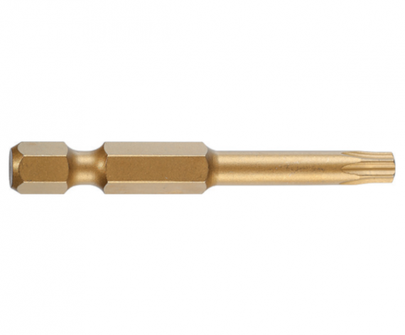 Bit TORSION TiN CVD 1/4" DIN/ISO 1173 - Forma E 6,3 - profil TORX®, TX 15, ambalare 5