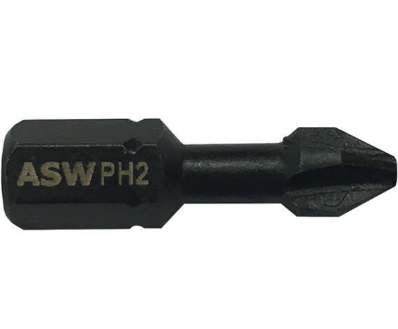 Bit hexagonal 1/4" DIN/ISO 1173 Forma C 6,3 - profil Phillips PH 2