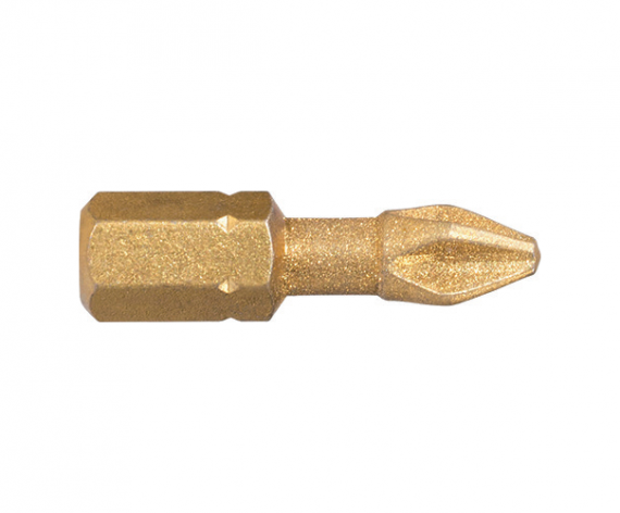 Bit DIAMOND TiN IMPACT 1/4" DIN/ISO 1173 - Forma C 6,3 - profil Phillips, PH 3, ambalare - 5