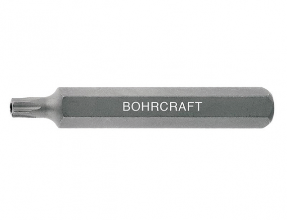 Bit cu profil TORX® cu gaura (pentru pin de siguranta) prindere hexagonala 10 mm Forma C10, TR 25, L 30