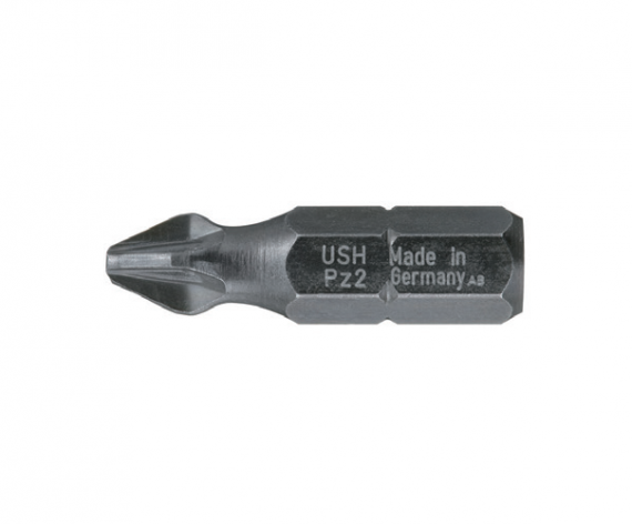 Bit hexagonal 1/4" DIN 3126 - Forma C 6,3 - profil Pozidriv PZ 2