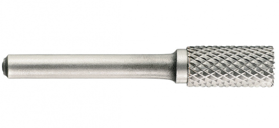 Freza din carbura de tungsten forma A - cilindrica, cu tais dublu (incrucisat) tip D, dimensiune 8
