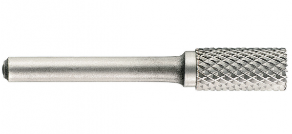Freza din carbura de tungsten forma A - cilindrica cu cap taietor, ascutire dubla tip D, dimensiune 6