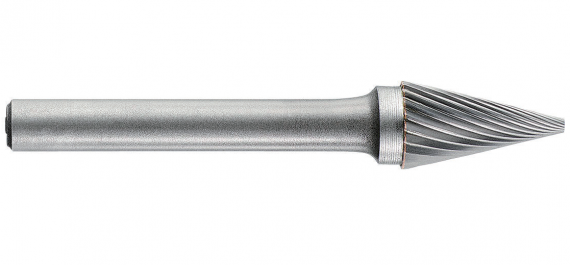 Freza din carbura de tungsten forma M - conica cu varf ascutit, tais simplu tip C, dimensiune 6
