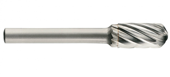 Freza din carbura de tungsten forma C - cilindrica cu cap rotunjit, tais simplu tip A, dimensiune 16