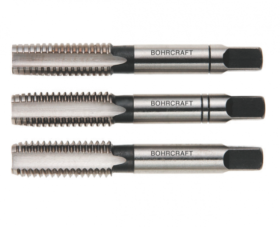 Tarozi pentru filetare manuala, pas normal, DIN 352, HSS-G, 3 buc/set, M22