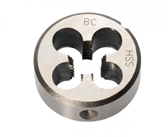 Filiera rotunda pentru filet GAZ(BSP), conform DIN 24231, (forma conf DIN 5158), HSS-G, G 1/8"