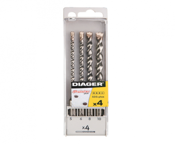 Truse burghie SDS-plus pentru beton Twister PLUS 4 piese