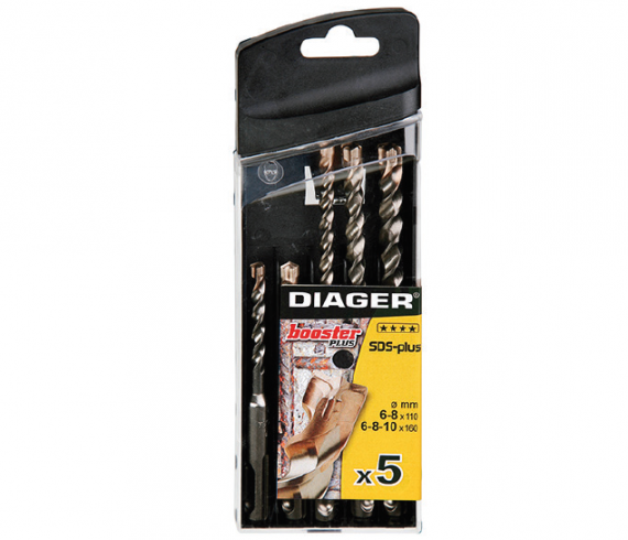 Truse burghie SDS-plus pentru beton cu armatura Booster PLUS 5 piese
