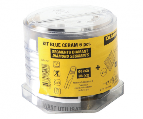 Set carote cu carbura diamantata pentru placi ceramice 6 piese