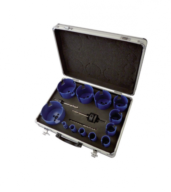 Set carote placate T.C.T. 60 mm 15 piese