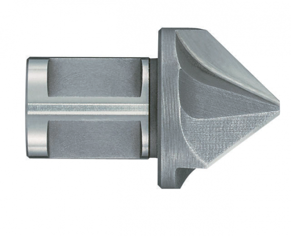 Tesitor cu 3 muchii 90 grade HSS, prindere Weldon 19 mm, dimensiune 55 mm
