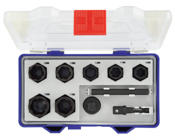 Set capete extractoare suruburi rupte 10 piese