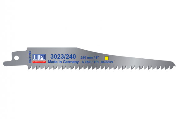 Panza HCS/CV pentru fierastrau sabie pentru lemn / 5 bucati, dimensiune 240 x 19 x 1.27 mm
