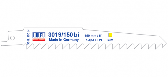 Panza Bi-Metal pentru fierastrau sabie pentru lemn / 5 bucati, dimensiune 150 x 19 x 0.9 mm