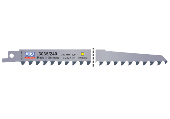 Panza HCS/CV pentru fierastrau sabie pentru lemn / 5 bucati, dimensiune 240 x 19 x 1.27 mm