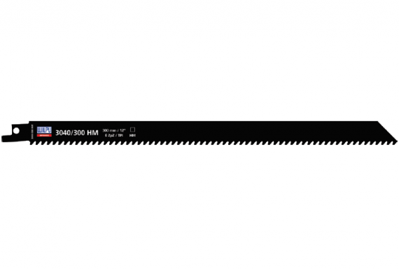 Panza HM/T.C.T. pentru fierastrau sabie pentru materiale de constructii, dimensiune 300 x 19 x 1.3 mm