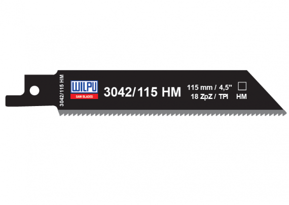 Panza HM/T.C.T. pentru fierastrau sabie pentru materiale de constructii / 2 bucati , dimensiune 115 x 19 x 1.25 mm