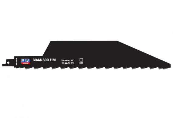 Panza HM/T.C.T. pentru fierastrau sabie pentru materiale de constructii, dimensiune 300 x 50 x 1.1 mm