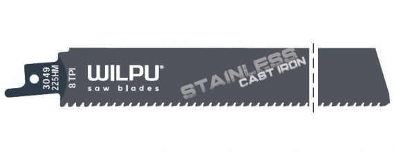 Panza sabie pentru otel inoxidabil Ultimate Carbide/10 bucati, dimensiune 228 x 25 x 1,5 mm