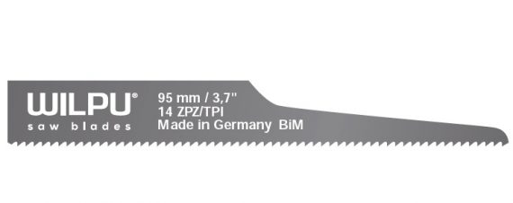 Panza sabie pentru masini pneumatice, pentru materiale sandwich, dimensiune 95 x 12.3 x 0.63 mm