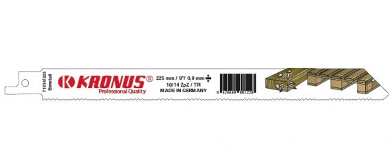 Panza Bi-Metal pentru fierastrau sabie pentru paleti, dimensiune 225 x 19 x 0.9 mm