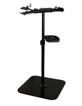 Stand pentru reparare biciclete cu doua falci eliberare rapida, cu placa