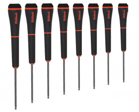 Set surubelnite cu profil hexagonal, varf sferic, cap rotativ / 8 piese