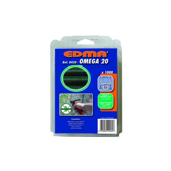 Capse galvanizate cu acoperire PVC verde 1000 bucati OMEGA 20