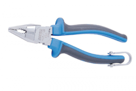Cleste combinat cu maner bimaterial cu inel pentru carabiniera, L 180 mm