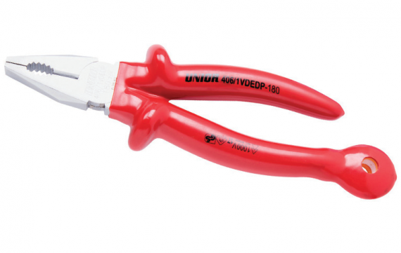 Cleste combinat izolat la 1000 V cu inel pentru carabiniera