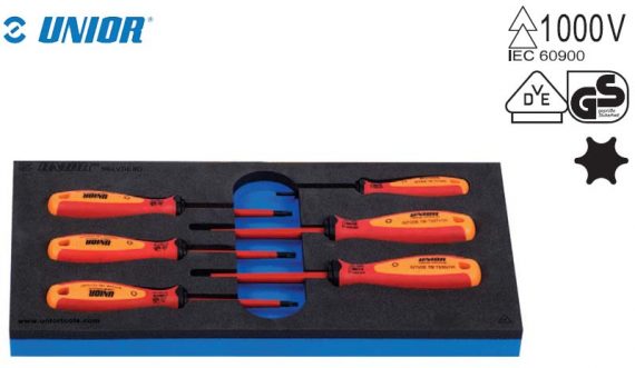 Set de surubelnite cu profil TORX® izolate la 1000 V in modul SOS