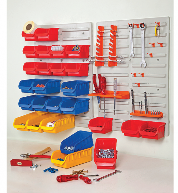 Suport de perete cu accesorii pentru scule